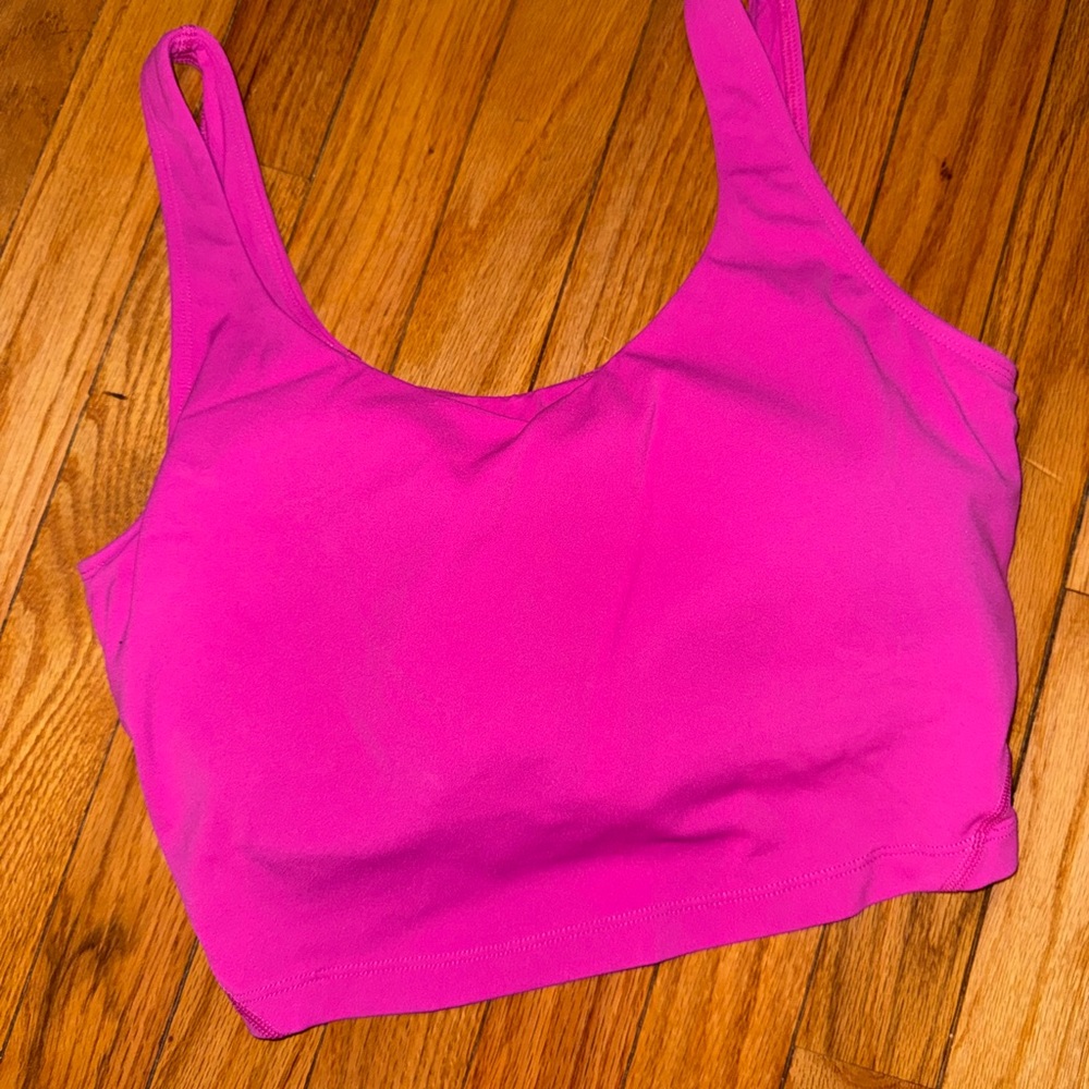 CRZ YOGA Bright Pink Scoop Neck Crop Top